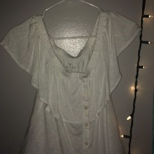 White American Eagle off the shoulder top